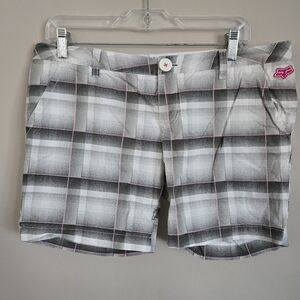 Fox Racing Womens Shorts Size 7 Plaid